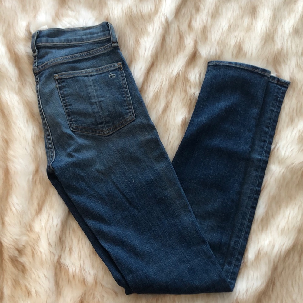 Rag and Bone high waisted distressed skinny jeans